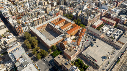 Aerial view of the church of San Antonio in the city of Bari, Puglia, Italy.