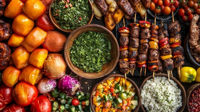 Peruvian Marketplace with an Anticucho Skewer
