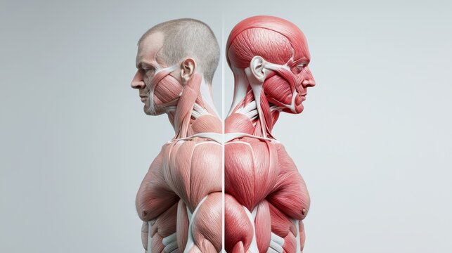 Bilateral Symmetry in Skeletal Muscles, Explore how the human muscular system exhibits bilateral symmetry, with muscles such as the biceps, triceps, and quadriceps.