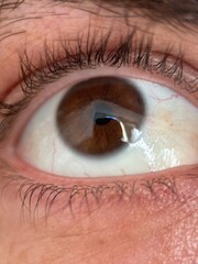 a man brown light eyes