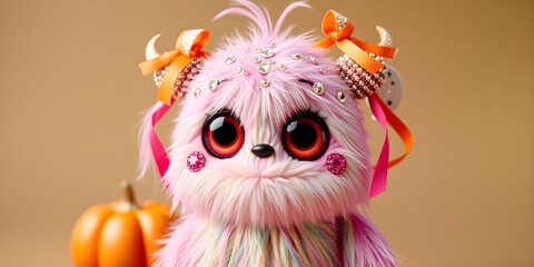 Obraz premium Pastel and Sparkly: The Halloween Monster