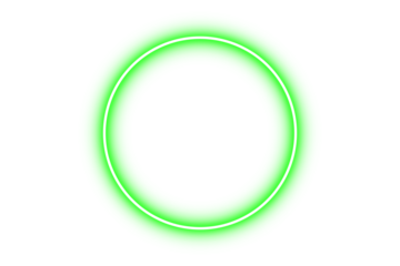 Neon circle PNG. Glowing green circle icon on transparent background. Neon lighting round shape element. Neon sparkle circle border frame . Glow LED ring, Graphic design elements
