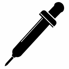 Pipette silhouette vector illustration 