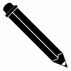 Pencil silhouette vector illustration isolated on a white background 
