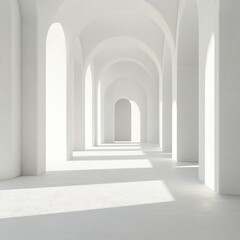 3D White Interior Background