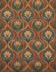 vintage wallpaper pattern background 19th century art  illustration 
