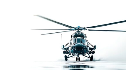closeup helicopter on a white background.