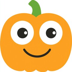 Obraz premium Carved Jack-O-Lantern Pumpkin with Smiling Face