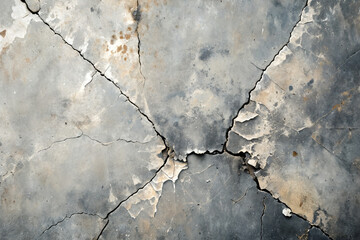 Cracked concrete texture with fractures and weathered surface
