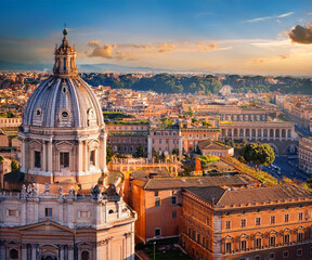 Obraz premium Vista panoramica di Roma Capitale