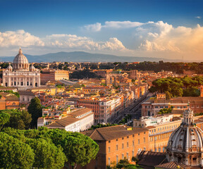 Obraz premium Vista panoramica di Roma Capitale