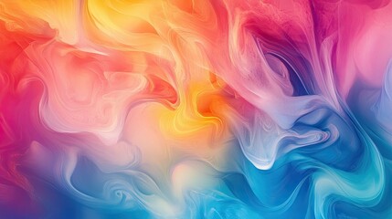 Fototapeta premium Chromatic Dream - Abstract Design of Vivid Colors in Seamless Gradient showcasing Dynamic Movement and Illumination