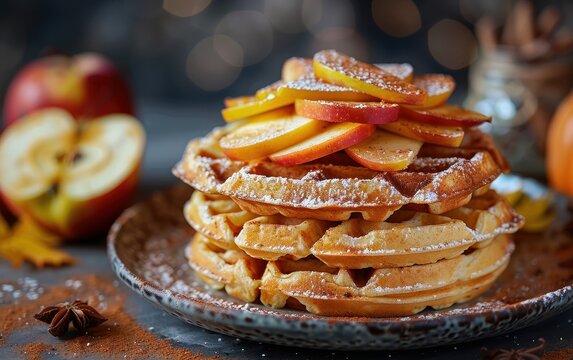Apple Cinnamon Waffles