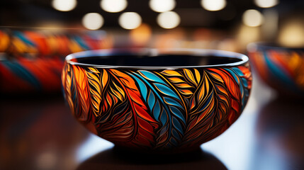 cup of tea on black background