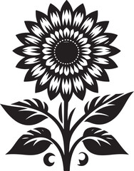 Sunflower Clipart vector with white background