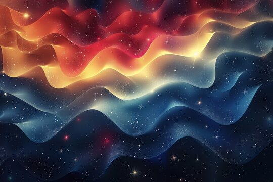 abstract background in colors and patterns for Independence Day
