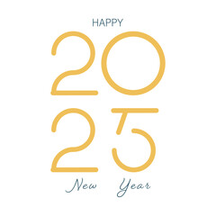 2025 New Year.2025 number design. Design for 2025 flyer, poster and calendar.