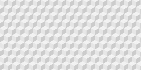 	
Minimal modern cubes geometric tile and mosaic wall grid backdrop hexagon technology transparent wallpaper background. White and gray block cube structure backdrop grid triangle texture vintage desi