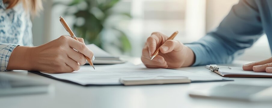 Real estate attorney consulting on property transactions, watercolor painting effect, professional business environment, detailed and soft tones