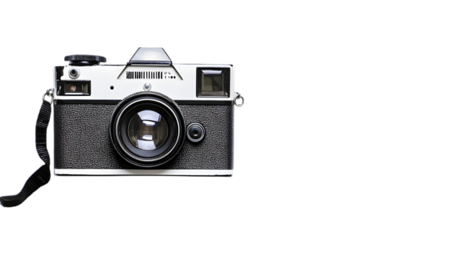 A vintage camera isolated on white background 