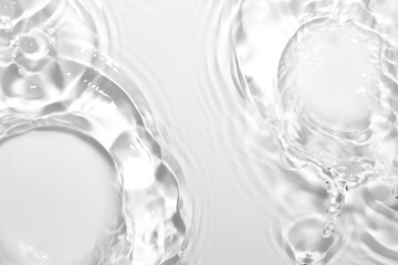 The surface of the water is clear.