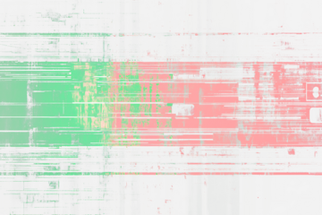 VHS Tape Noise with Black Background and Transparent Overlay