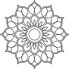 Mandala vector silhouette illustration