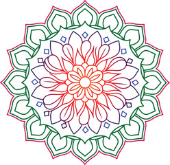 Mandala vector silhouette illustration