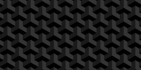 Vector abstract cube triangle geometric tile mosaic wall grid retro digital hexagon technology wallpaper background. black block cube structure backdrop square triangle texture.