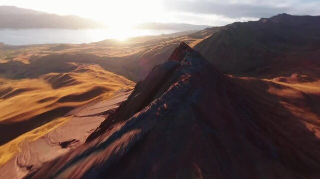 FPV drone shot of nature in Peru