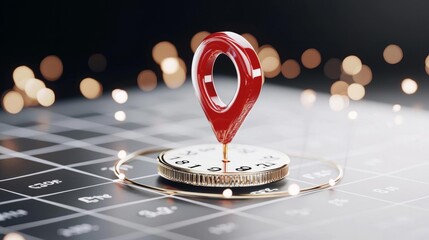 Empty calendar with the first day marked, ready for new plans and beginnings