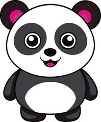 A joyfull panda vector art illustration