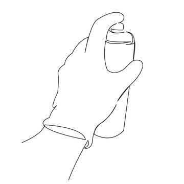 recommend clip art: One continuous single drawing line art doodle paint, spray, hand, aerosol, graffiti, color, finger. Isolated image hand draw contour on a white background
                    