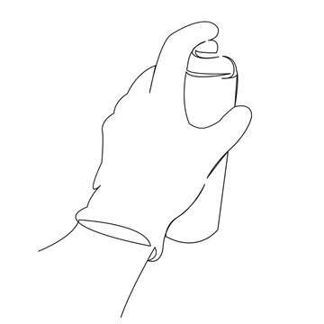 recommend clip art: One continuous single drawing line art doodle paint, spray, hand, aerosol, graffiti, color, finger. Isolated image hand draw contour on a white background
                    
