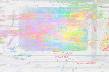 Obraz premium Continuous Static and Noise Effect on Old TV Transparent Overlay