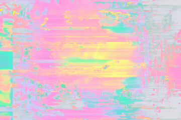 Obraz premium Endless Static and Noise Pattern on Old TV with Transparent Overlay