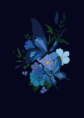 Flowers and Butterflies