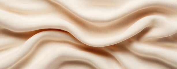 Obraz premium Photorealistic linen fabric texture, soft weave, natural beige tone, intricate fiber details, subtle folds, 4K resolution