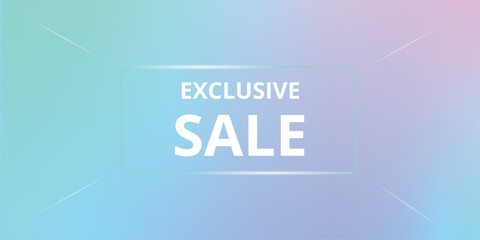 Exclusive Sale tag. Neon light frame box banner. Special offer price sign. Advertising Discounts symbol. Exclusive sale neon light frame message. Vector