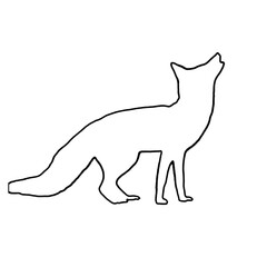 Fox Drawing | Fox Silhouette | Fox Outline