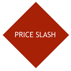 Bold 'PRICE SLASH' text on a dynamic background, ideal for retail promotions, discount campaigns, and e-commerce banners. Perfect for attracting attention to special offers and sales.