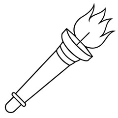Torch Light Vector Art