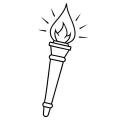 Torch Light Vector Art