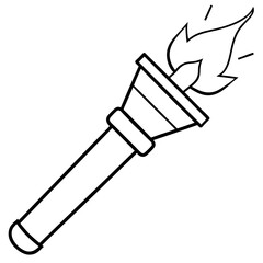 Torch Light Vector Art