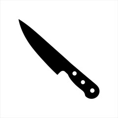 Kitchen knife silhouette vector illustration design on white background.
