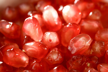 pomegranate seeds close up