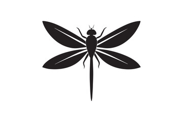 Dragonfly silhouette vector illustration, Dragonfly silhouette vector, Dragonfly silhouette  drawing