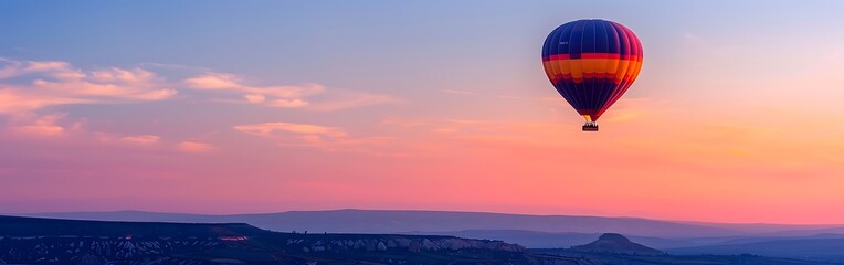 Fototapeta premium hot air balloon flying above the clouds