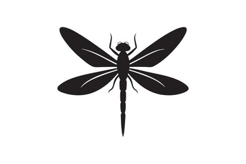 Dragonfly silhouette vector illustration, Dragonfly silhouette vector, Dragonfly silhouette  drawing