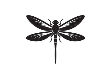 Dragonfly silhouette vector illustration, Dragonfly silhouette vector, Dragonfly silhouette  drawing